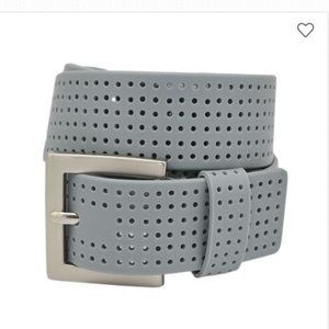 PGA TOUR GRAY SILICONE PERFORATED GOLF BELTS- UNISEX